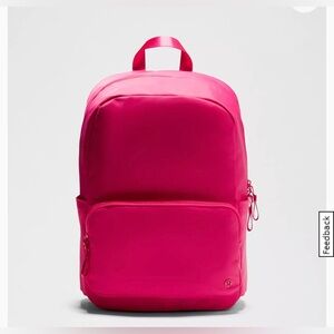 NWT Lululemon Athletica Calypso Pink/Sheer Oak Everywhere Backpack 22 litres